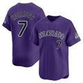 Davalo C.Rockies #7 Matt Holliday Player Purple Limited Home Stitched Jerseys
