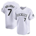 Davalo C.Rockies #7 Matt Holliday Player White Limited Home Stitched Jerseys