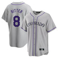 Davalo C.Rockies #8 Ryan Ritter Player Gray Game Home Stitched Jerseys