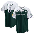 Davalo C.Rockies #8 Ryan Ritter Player Green City Connect Home Game Stitched Jerseys