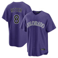Davalo C.Rockies #8 Ryan Ritter Player Purple Game Home Stitched Jerseys