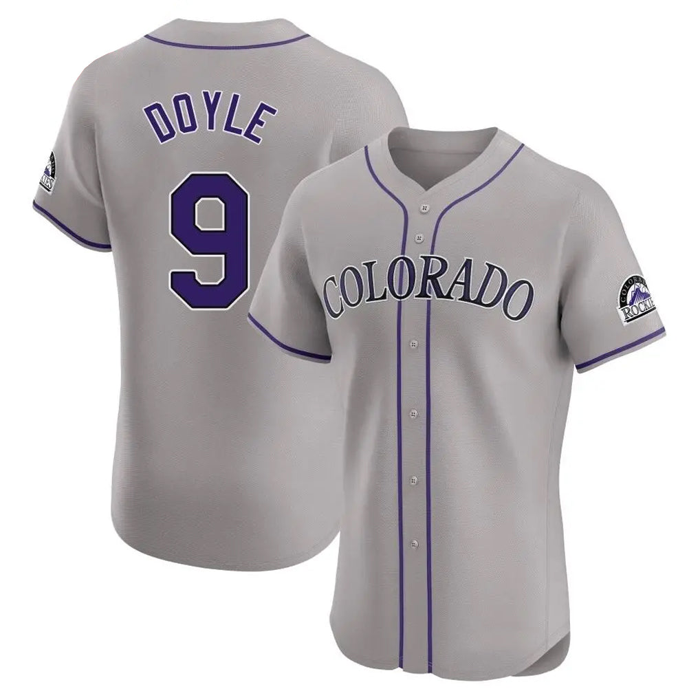Davalo C.Rockies #9 Brenton Doyle Player Gray Limited Elite Home Stitched Jerseys
