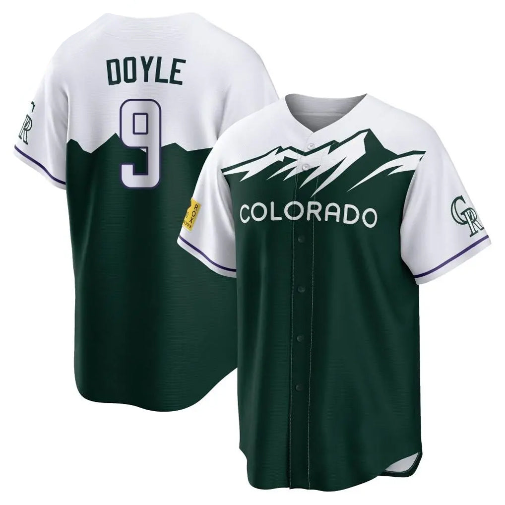 Davalo C.Rockies #9 Brenton Doyle Player Green City Connect Home Game Stitched Jerseys