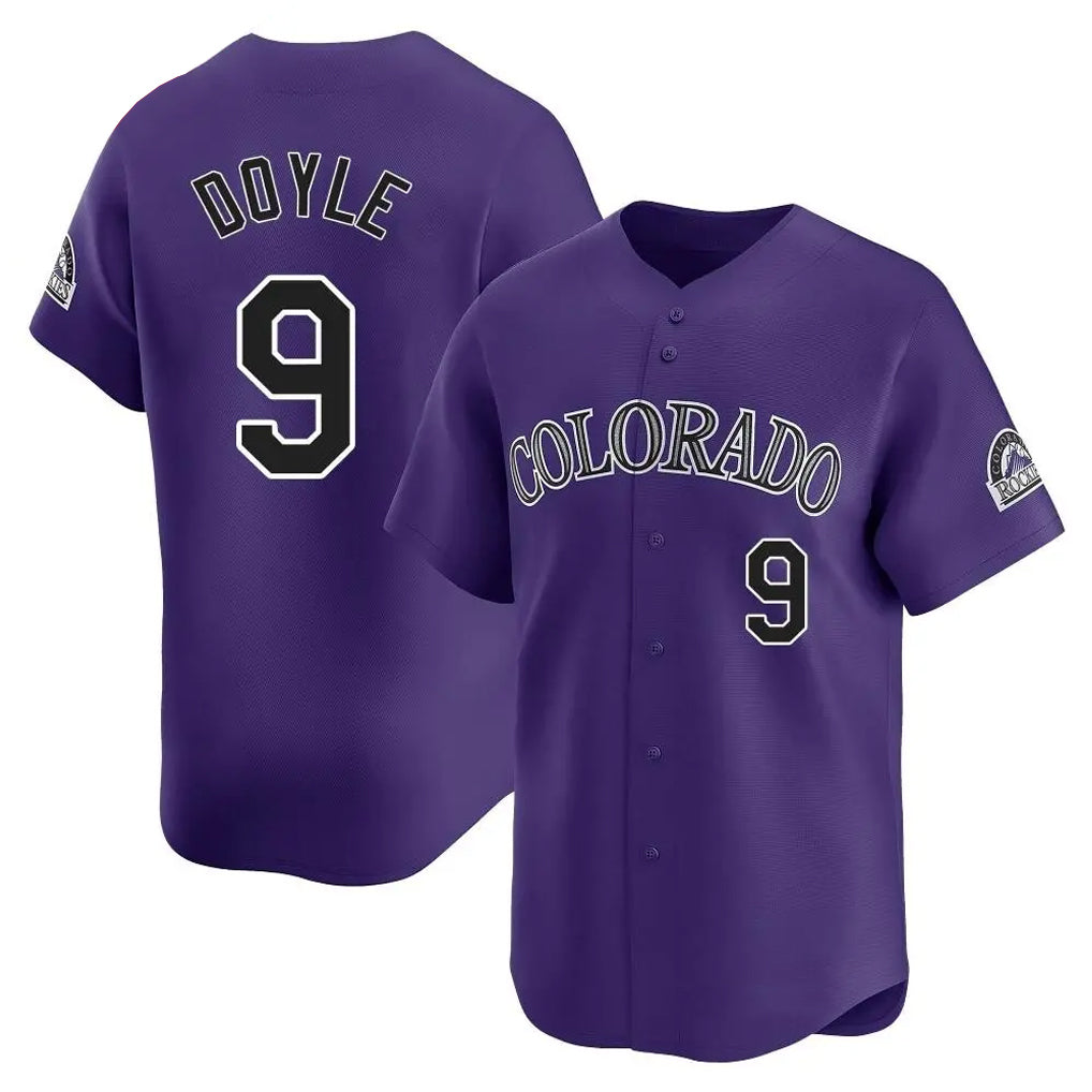 Davalo C.Rockies #9 Brenton Doyle Player Purple Limited Home Stitched Jerseys