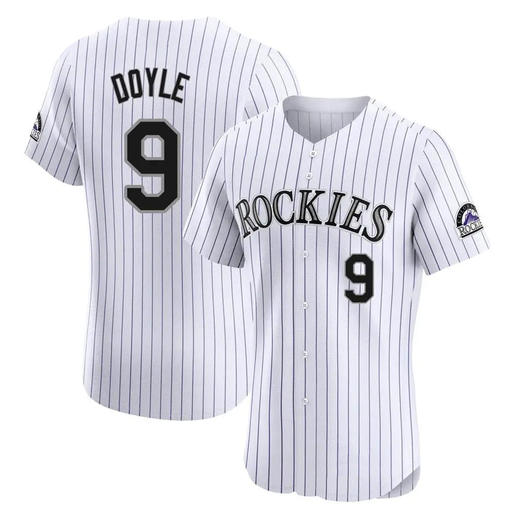 Davalo C.Rockies #9 Brenton Doyle Player White Limited Elite Home Stitched Jerseys