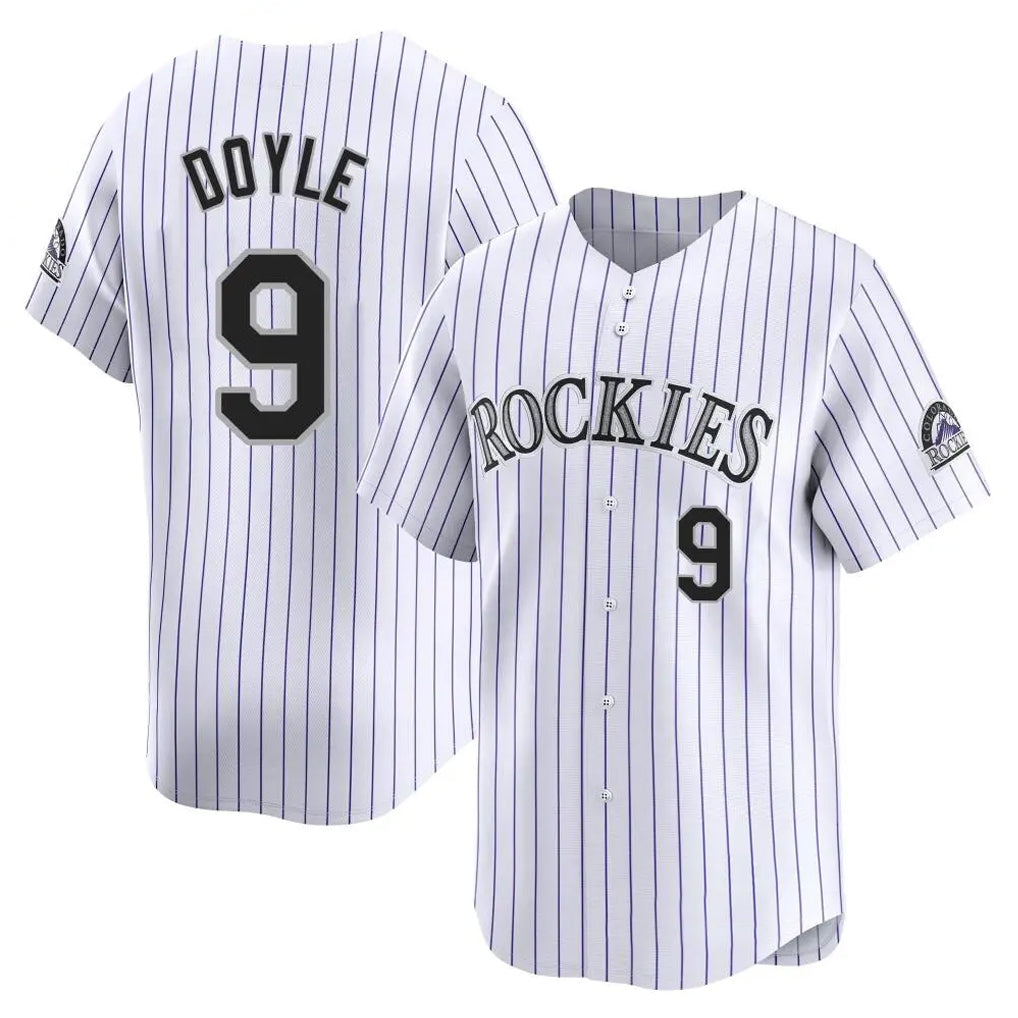 Davalo C.Rockies #9 Brenton Doyle Player White Limited Home Stitched Jerseys