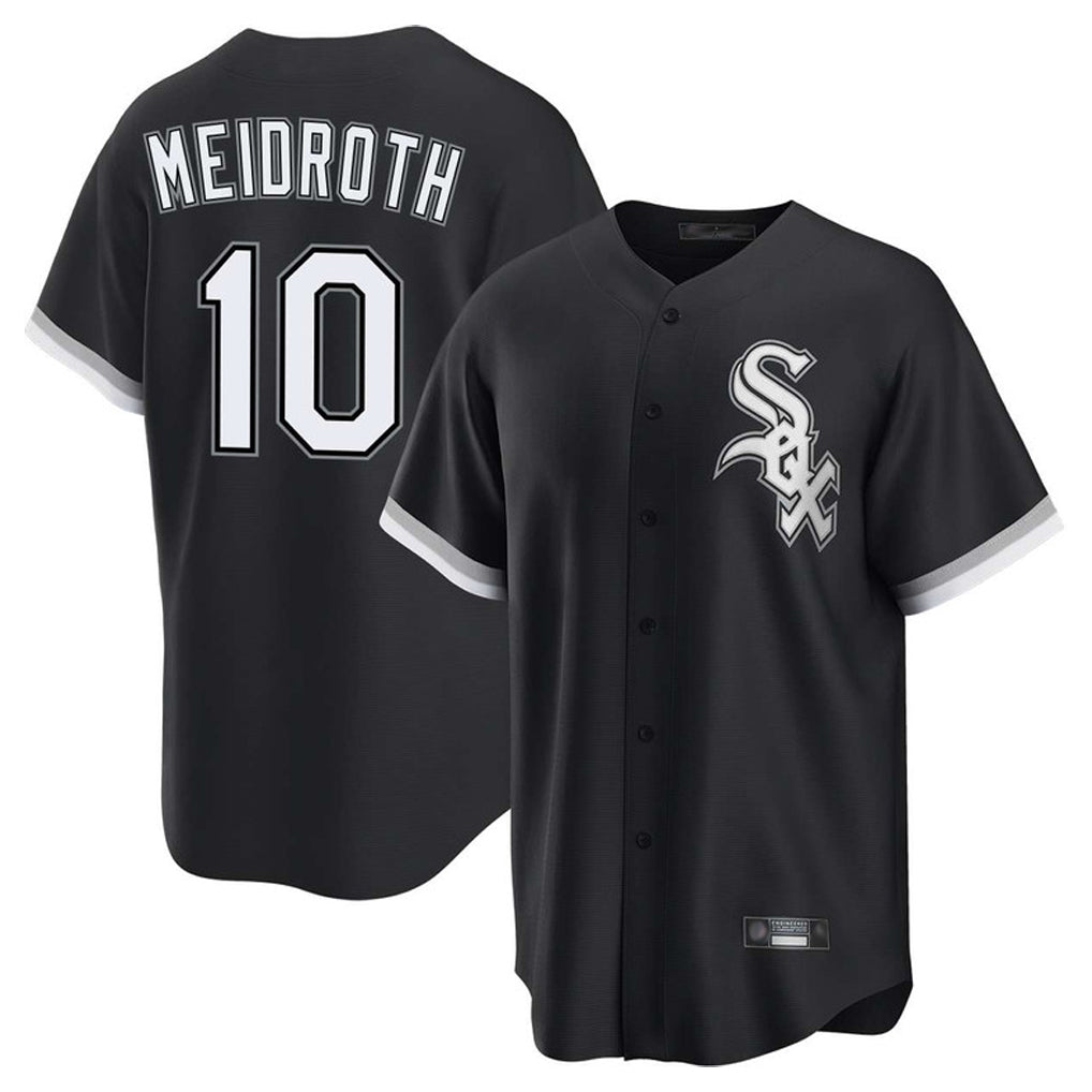 Davalo C.White Sox #10 Chase Meidroth Player Black Home Game Stitched Jerseys