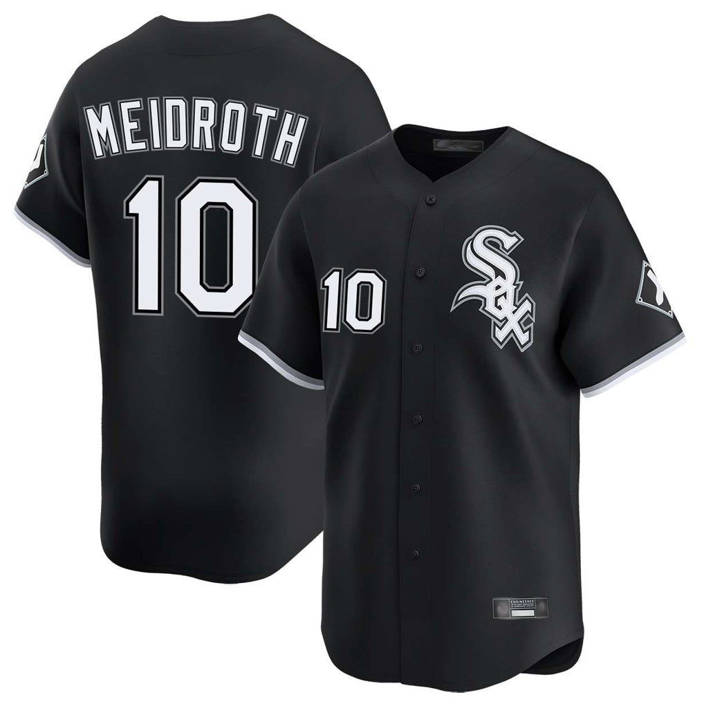 Davalo C.White Sox #10 Chase Meidroth Player Black Limited Home Stitched Jerseys