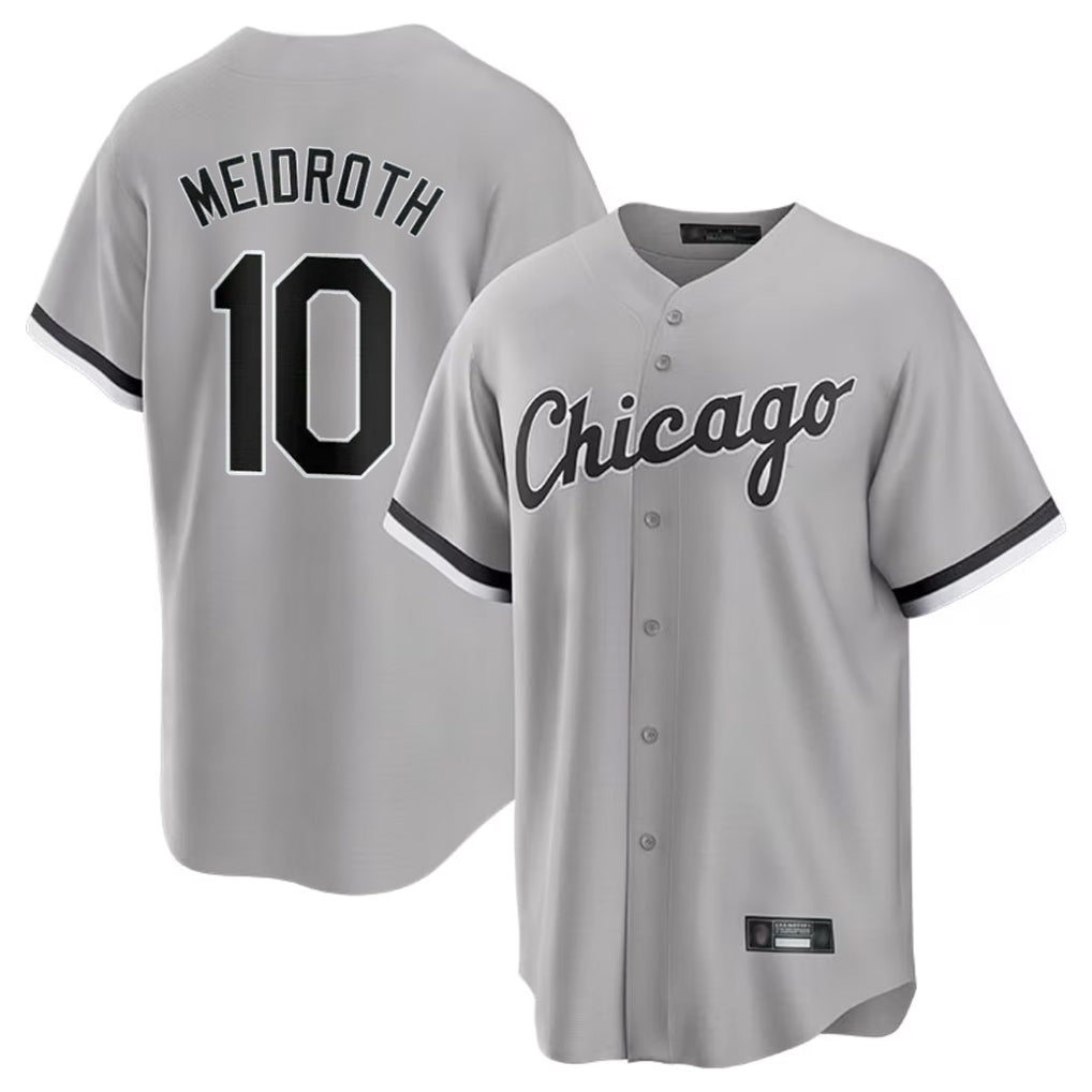 Davalo C.White Sox #10 Chase Meidroth Player Gray Home Game Stitched Jerseys