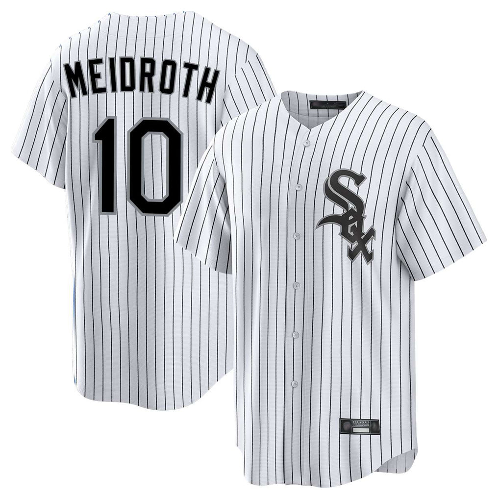 Davalo C.White Sox #10 Chase Meidroth Player White Stripe Home Game Stitched Jerseys