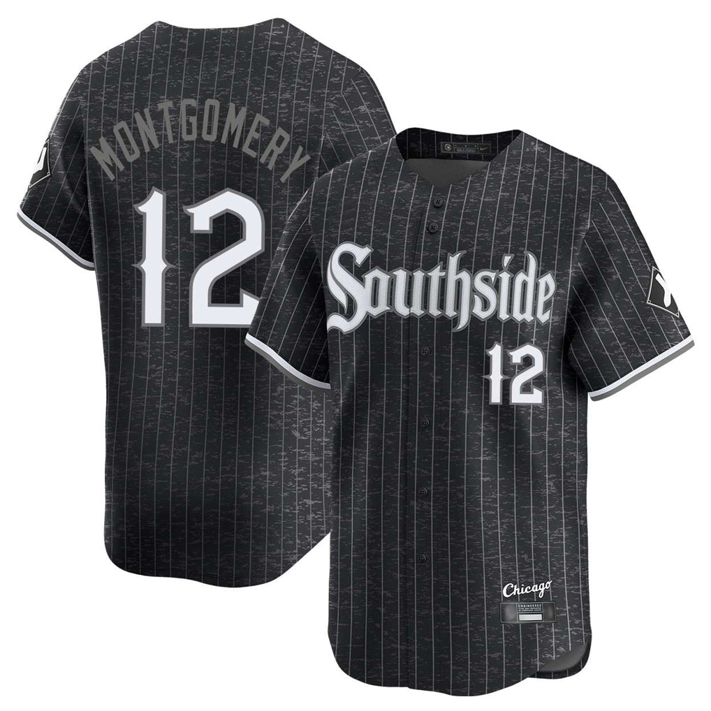 Davalo C.White Sox #12 Colson Montgomery Player Black City Connect Limited Home Stitched Jerseys