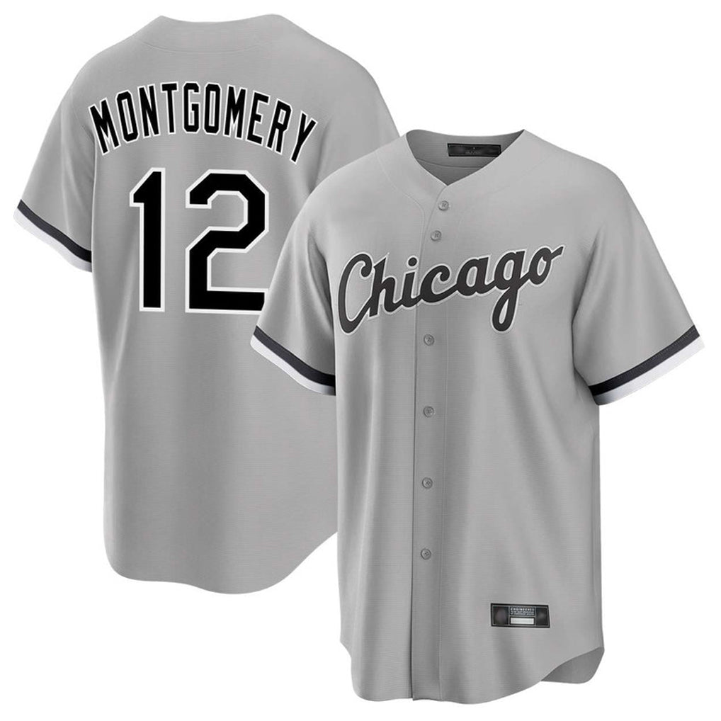 Davalo C.White Sox #12 Colson Montgomery Player Gray Home Game Stitched Jerseys