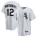 Davalo C.White Sox #12 Colson Montgomery Player White Stripe Home Game Stitched Jerseys