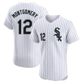 Davalo C.White Sox #12 Colson Montgomery Player White Stripe Limited Elite Home Stitched Jerseys