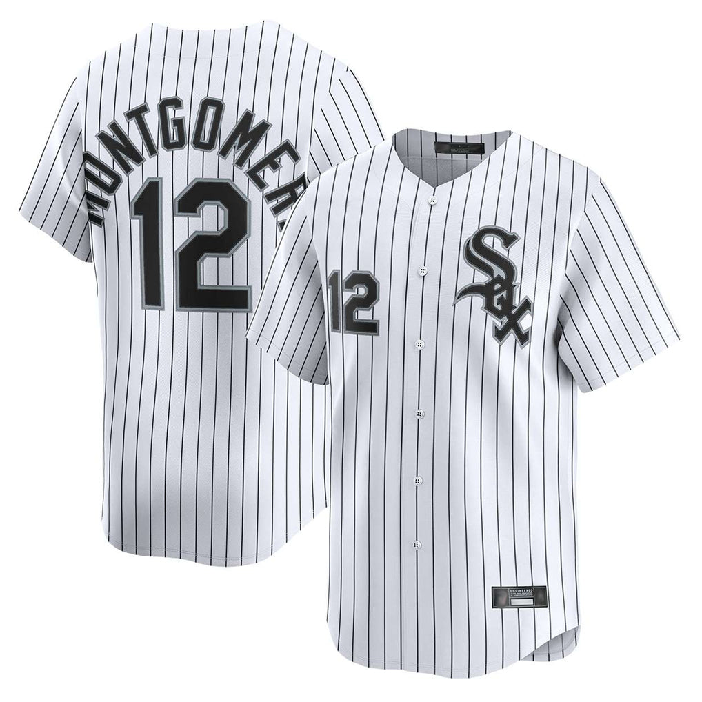 Davalo C.White Sox #12 Colson Montgomery Player White Stripe Limited Home Stitched Jerseys