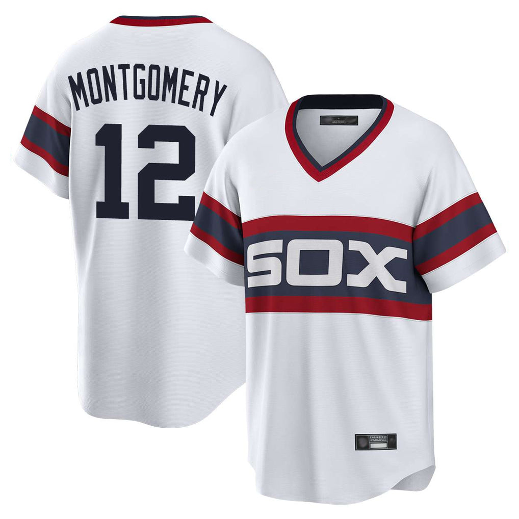 Davalo C.White Sox #12 Colson Montgomery Player White T-shirt Home Game Stitched Jerseys