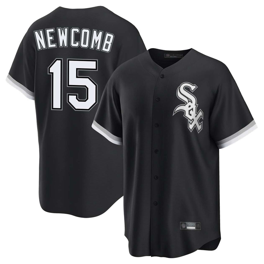 Davalo C.White Sox #15 Sean Newcomb Player Black Home Game Stitched Jerseys