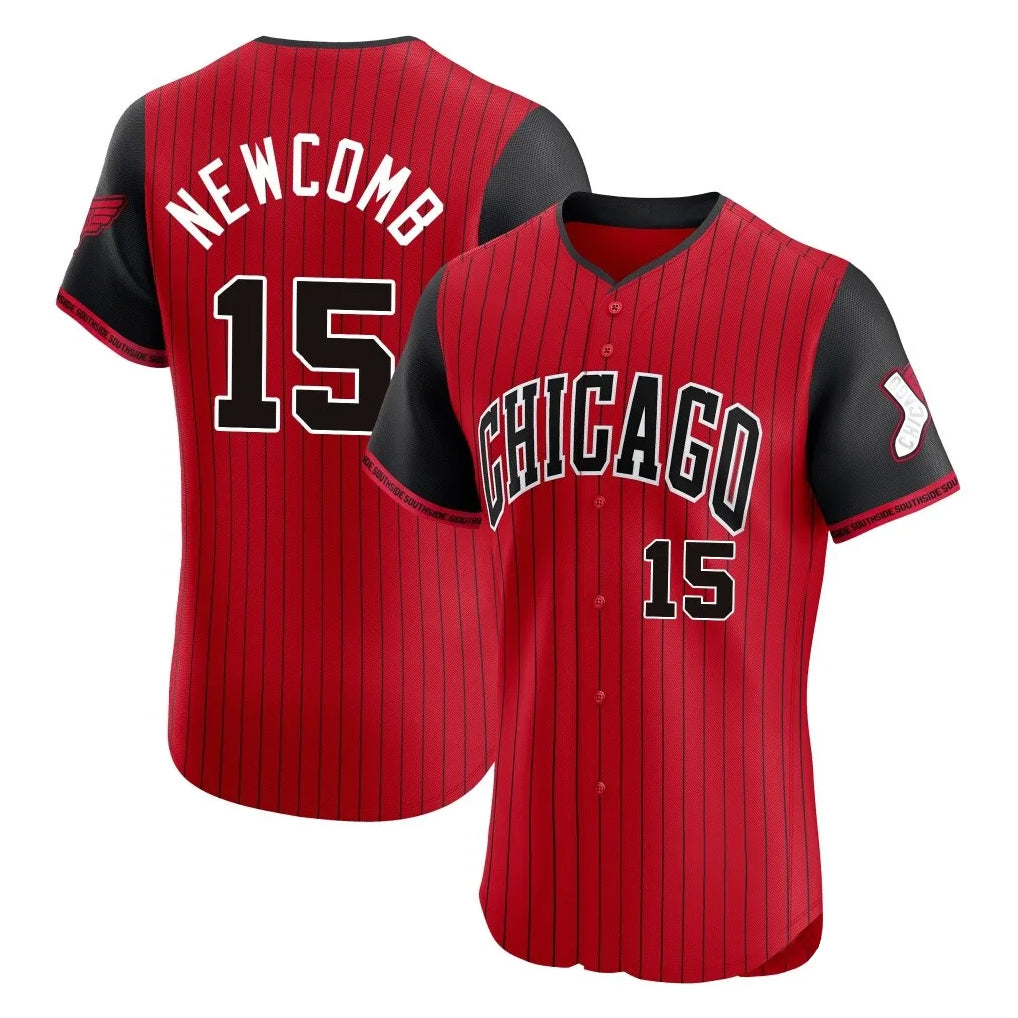 Davalo C.White Sox #15 Sean Newcomb Player Red City Connect Limited Elite Home Stitched Jerseys