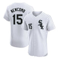 Davalo C.White Sox #15 Sean Newcomb Player White Stripe Limited Elite Home Stitched Jerseys