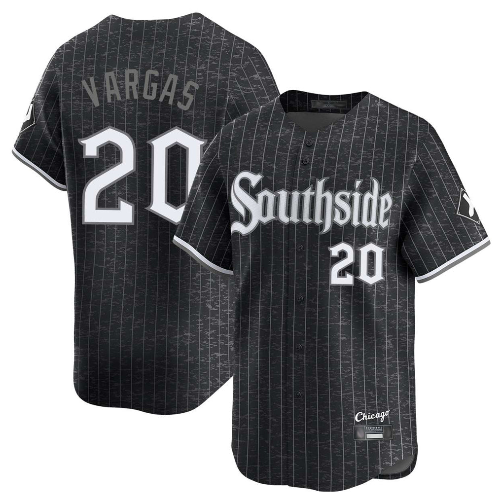 Davalo C.White Sox #20 Miguel Vargas Player Black City Connect Limited Home Stitched Jerseys