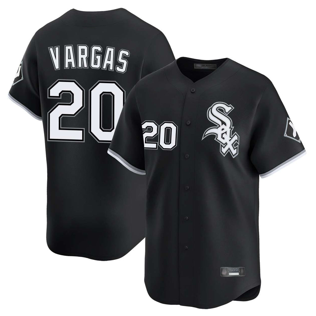 Davalo C.White Sox #20 Miguel Vargas Player Black Limited Home Stitched Jerseys