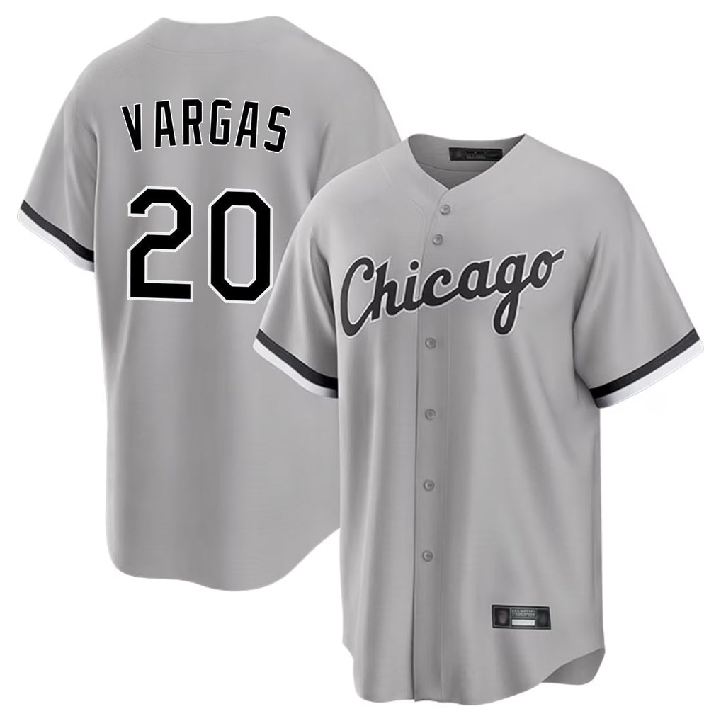 Davalo C.White Sox #20 Miguel Vargas Player Gray Home Game Stitched Jerseys