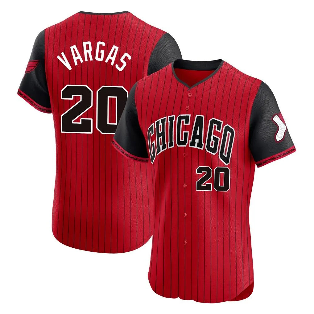 Davalo C.White Sox #20 Miguel Vargas Player Red City Connect Limited Elite Home Stitched Jerseys