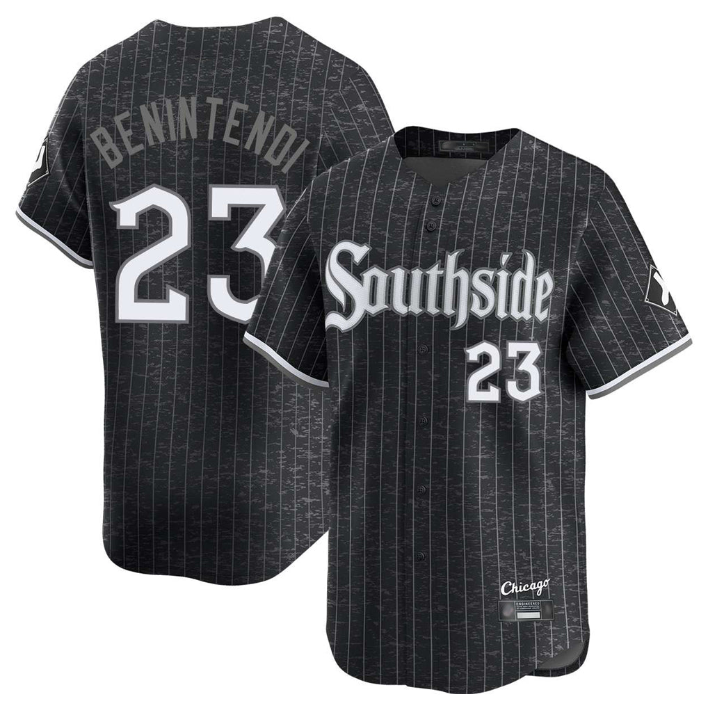 Davalo C.White Sox #23 Andrew Benintendi Player Black City Connect Limited Home Stitched Jerseys