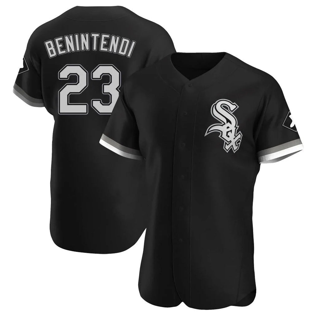 Davalo C.White Sox #23 Andrew Benintendi Player Black Limited Elite Home Stitched Jerseys
