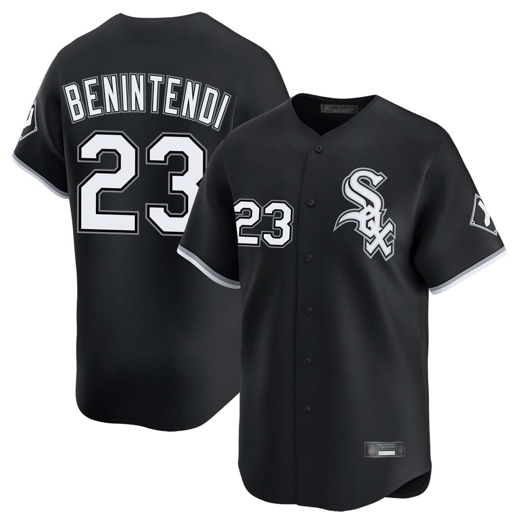 Davalo C.White Sox #23 Andrew Benintendi Player Black Home Game Stitched Jerseys