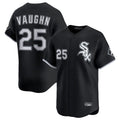 Davalo C.White Sox #25 Andrew Vaughn Player Black Limited Home Stitched Jerseys