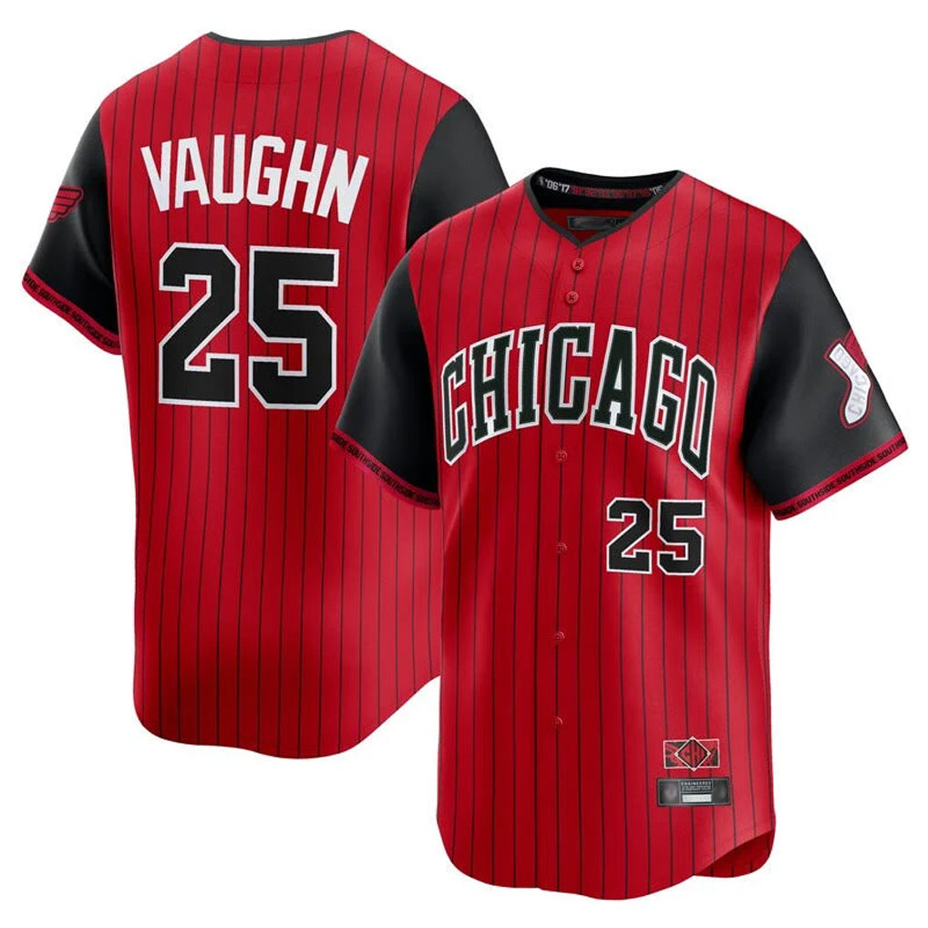 Davalo C.White Sox #25 Andrew Vaughn Player Red City Connect Limited Home Stitched Jerseys