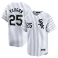 Davalo C.White Sox #25 Andrew Vaughn Player White Stripe Limited Home Stitched Jerseys