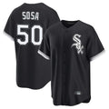 Davalo C.White Sox #50 Lenyn Sosa Player Black Home Game Stitched Jerseys