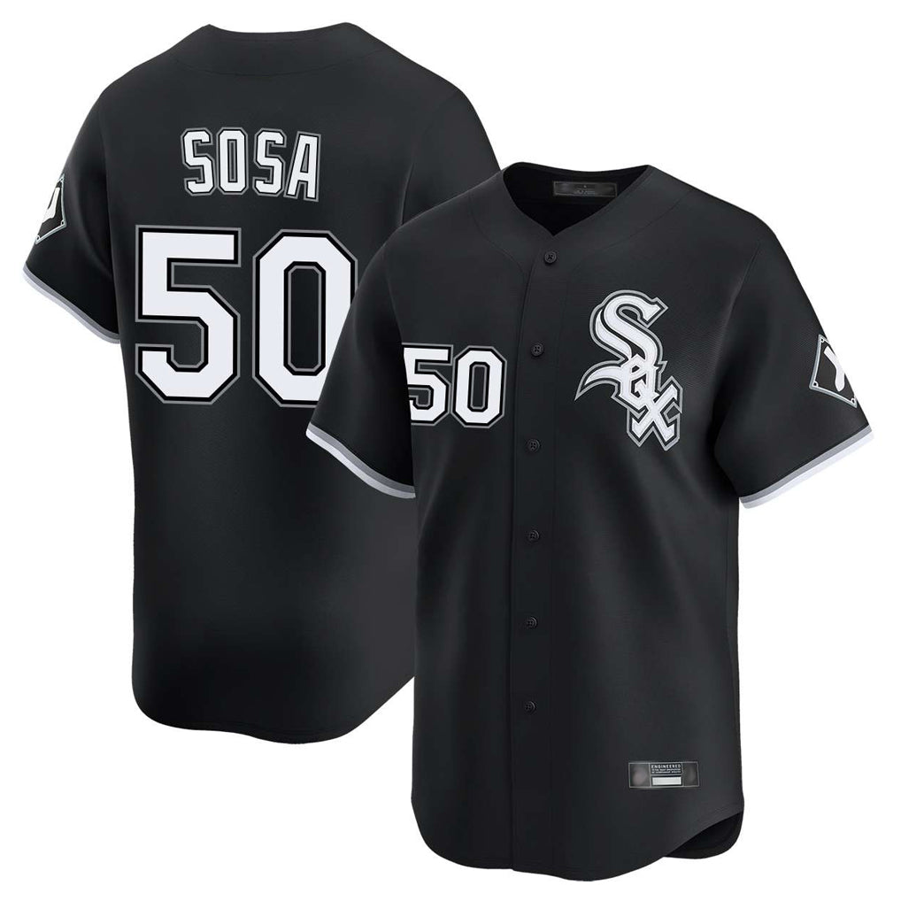 Davalo C.White Sox #50 Lenyn Sosa Player Black Limited Home Stitched Jerseys