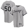 Davalo C.White Sox #50 Lenyn Sosa Player Gray Home Game Stitched Jerseys