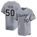 Davalo C.White Sox #50 Lenyn Sosa Player Gray Road Limited Home Stitched Jerseys