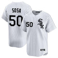 Davalo C.White Sox #50 Lenyn Sosa Player White Stripe Limited Home Stitched Jerseys