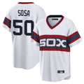 Davalo C.White Sox #50 Lenyn Sosa Player White T-shirt Home Game Stitched Jerseys