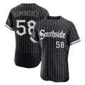 Davalo C.White Sox #58 Seranthony Dom¡§anguez Player Black City Connect Limited Elite Home Stitched Jerseys