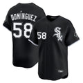 Davalo C.White Sox #58 Seranthony Dom¡§anguez Player Black Limited Home Stitched Jerseys