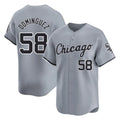 Davalo C.White Sox #58 Seranthony Dom¡§anguez Player Gray Road Limited Home Stitched Jerseys