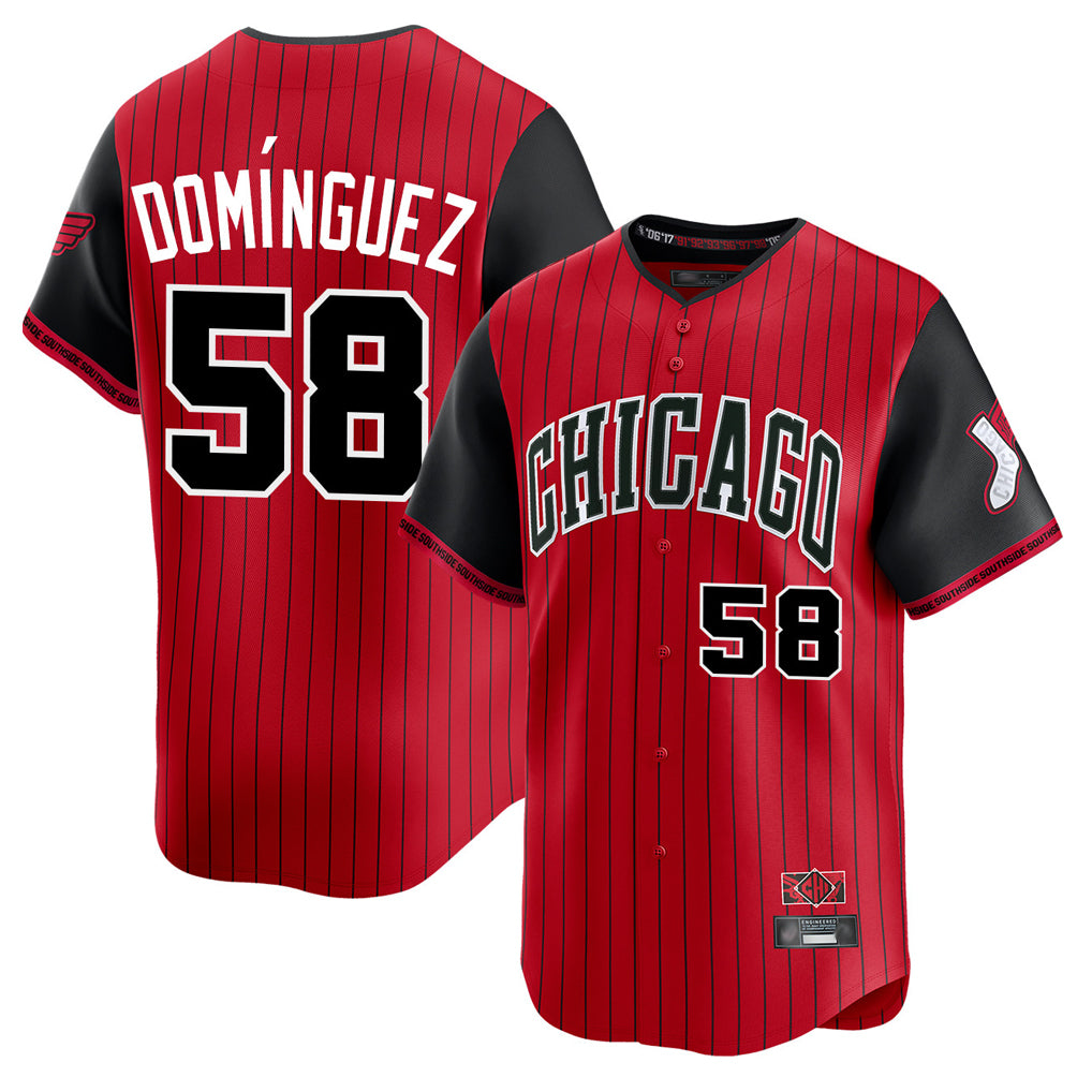 Davalo C.White Sox #58 Seranthony Dom¡§anguez Player Red City Connect Limited Home Stitched Jerseys