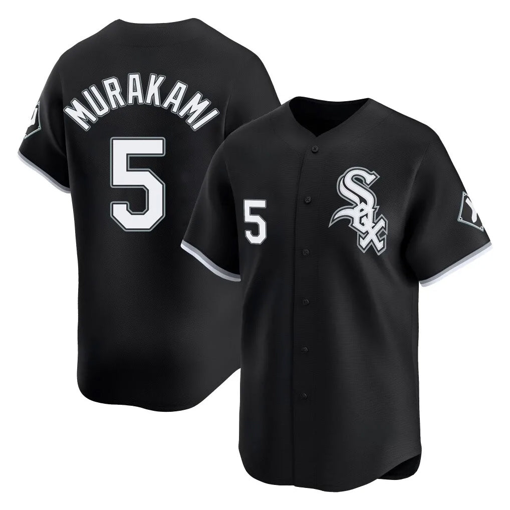 Davalo C.White Sox #5 Munetaka Murakami Player Black Limited Home Stitched Jerseys
