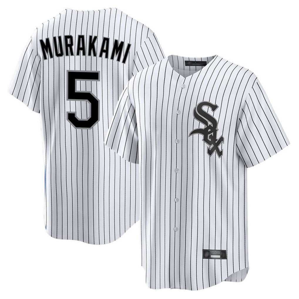 Davalo C.White Sox #5 Munetaka Murakami Player White Stripe Home Game Stitched Jerseys