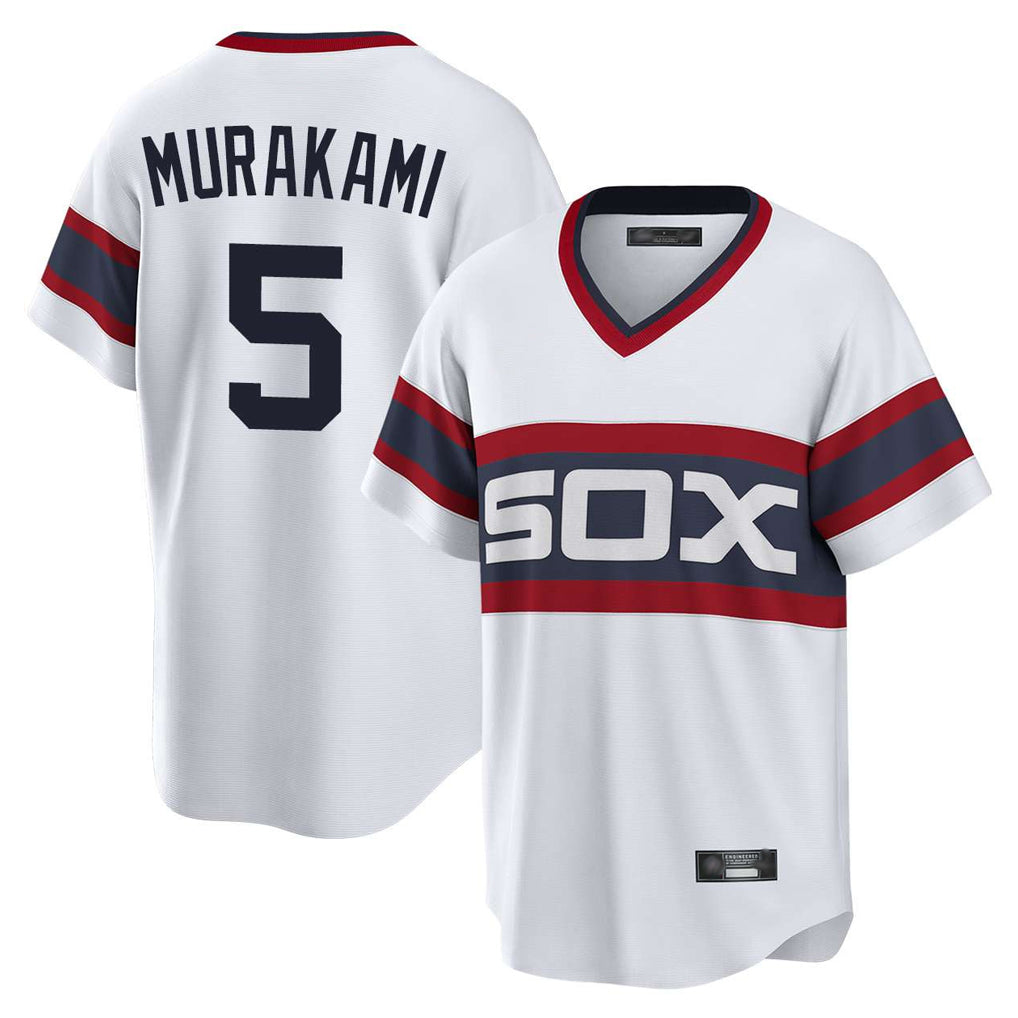Davalo C.White Sox #5 Munetaka Murakami Player White T-shirt Home Game Stitched Jerseys