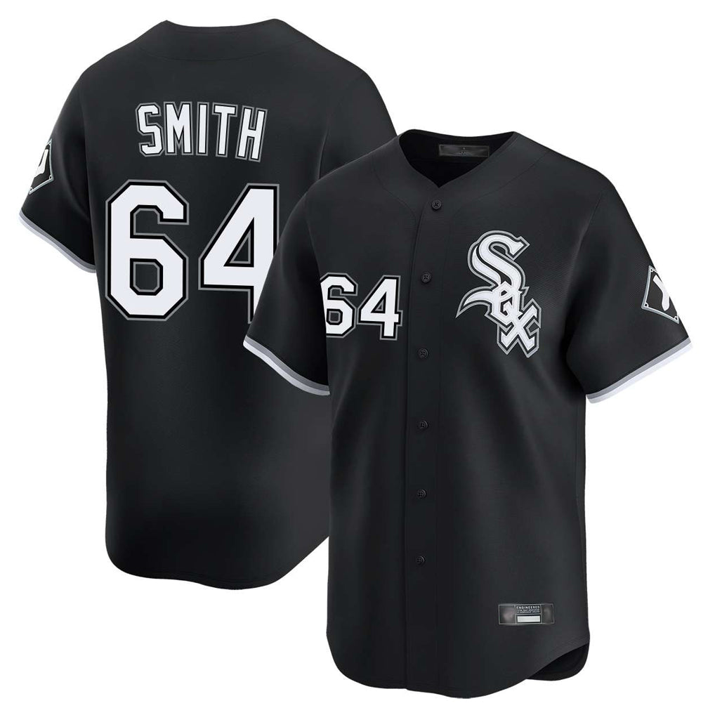 Davalo C.White Sox #64 Shane Smith Player Black Limited Home Stitched Jerseys