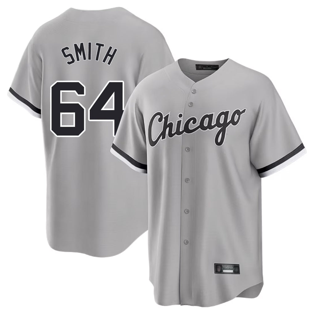 Davalo C.White Sox #64 Shane Smith Player Gray Home Game Stitched Jerseys