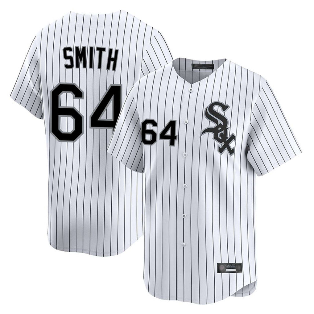 Davalo C.White Sox #64 Shane Smith Player White Stripe Limited Home Stitched Jerseys