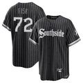 Davalo C.White Sox #72 Carlton Fisk Player Black City Connect Home Game Stitched Jerseys